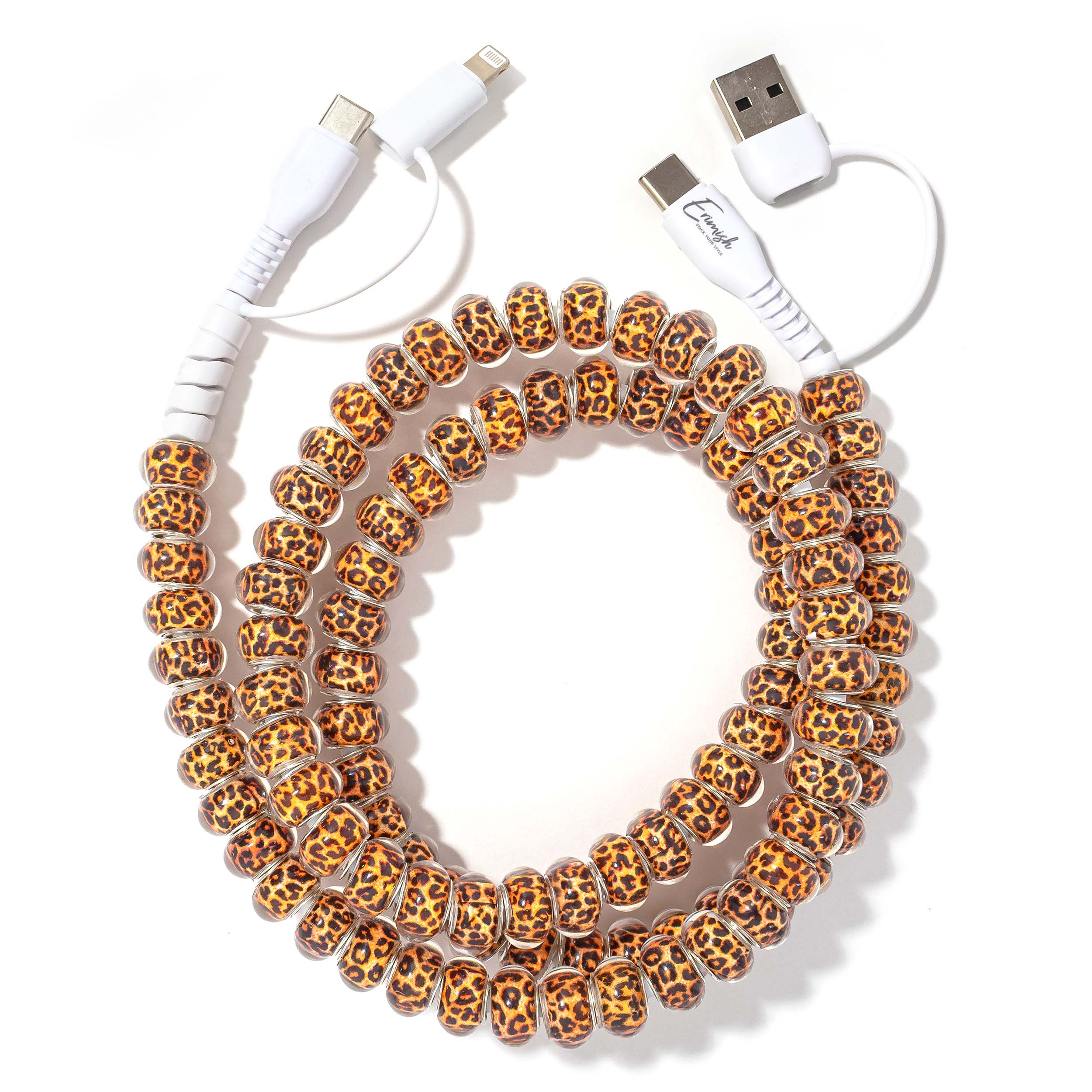 Beaded Phone Charger Leopard – Erimish