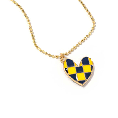 Checkered Heart Aaron Necklace
