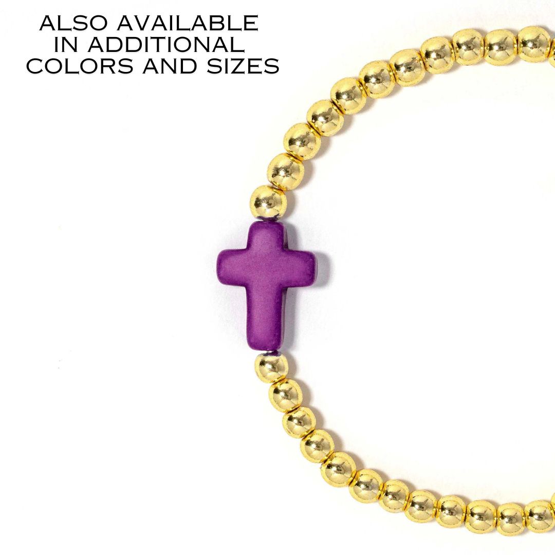 Cross Bracelet Purple