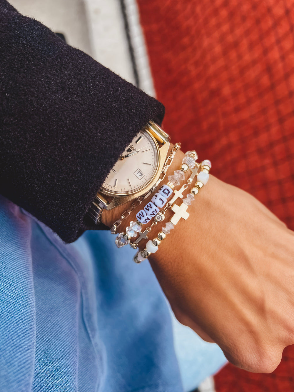 Signature Cross Bracelet Gold - Erimish