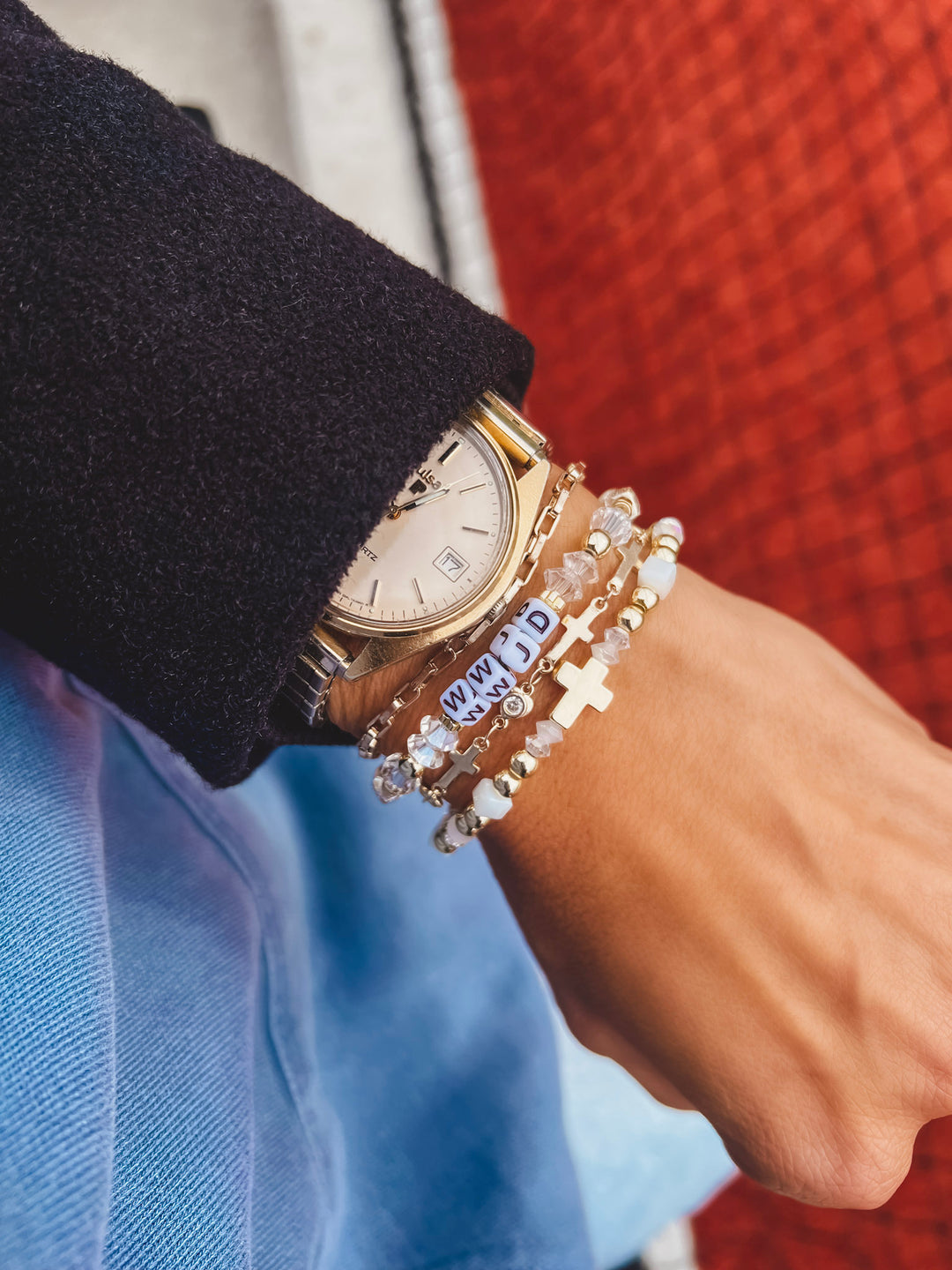 Signature Cross Bracelet Gold - Erimish