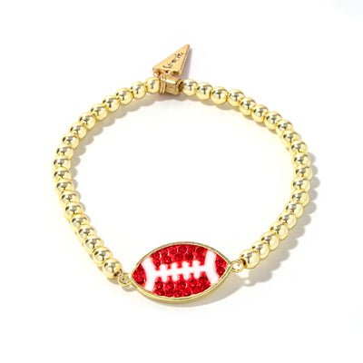 Football Bracelet Red/White