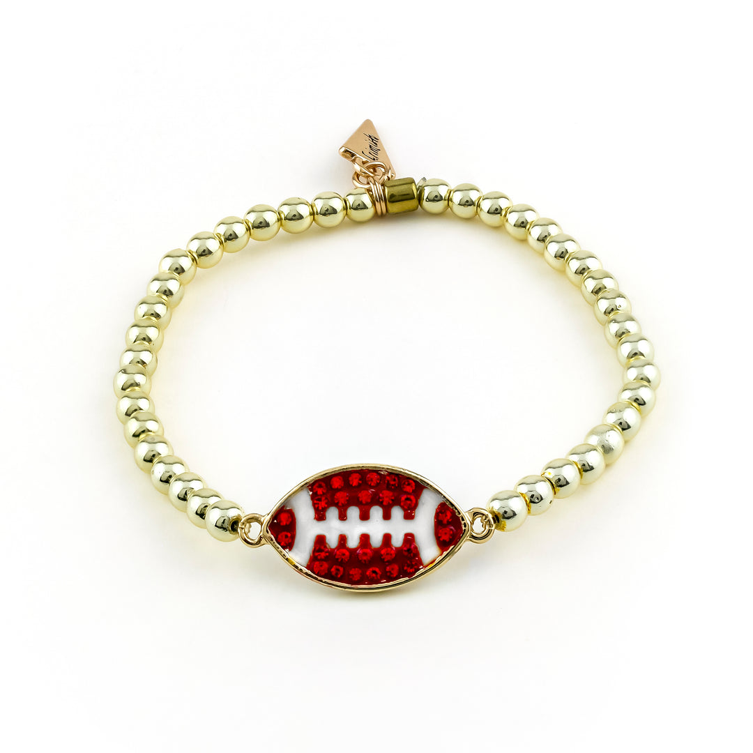 Football Bracelet Red/White