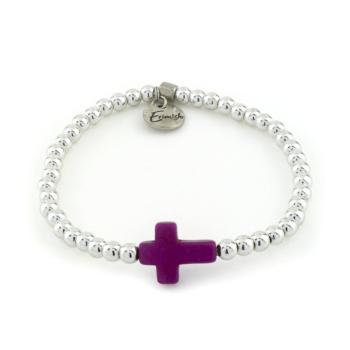 Cross Bracelet Purple