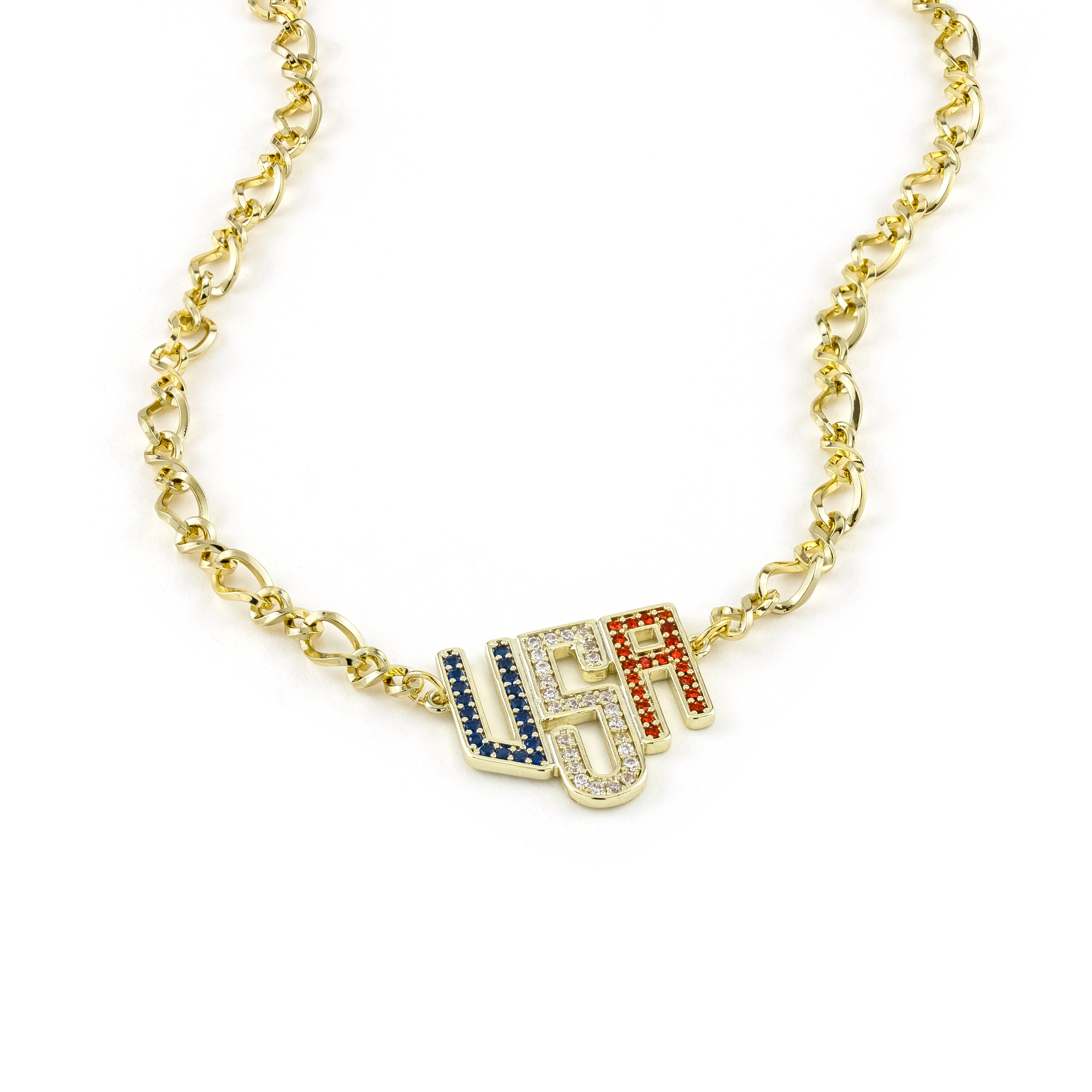 USA Necklace Gold – Erimish