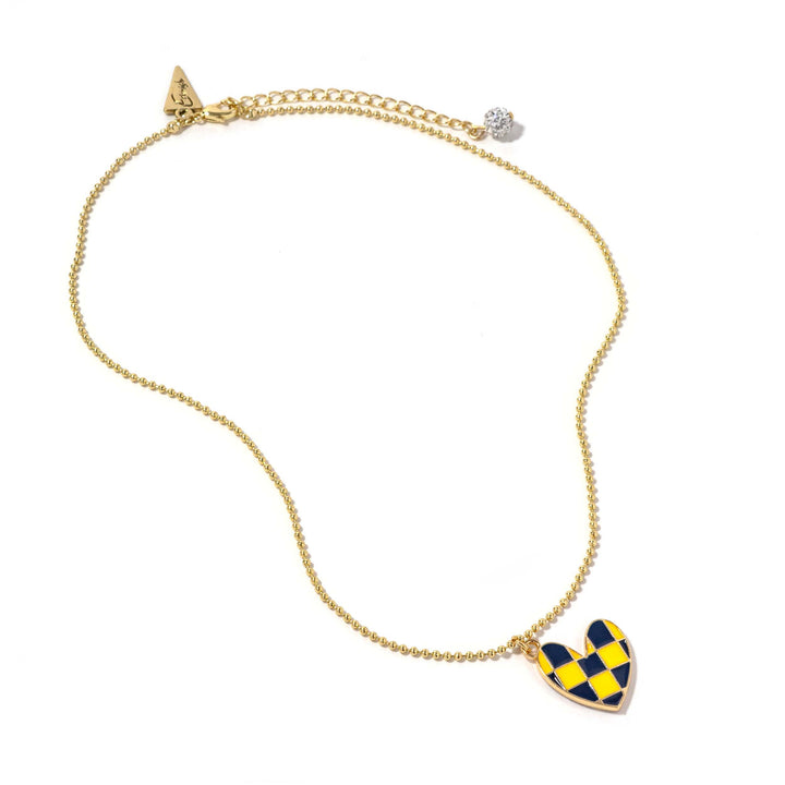 Checkered Heart Aaron Necklace - Erimish
