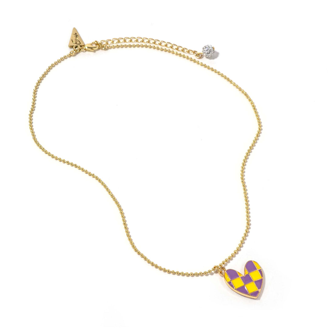Checkered Heart Brandon Necklace - Erimish