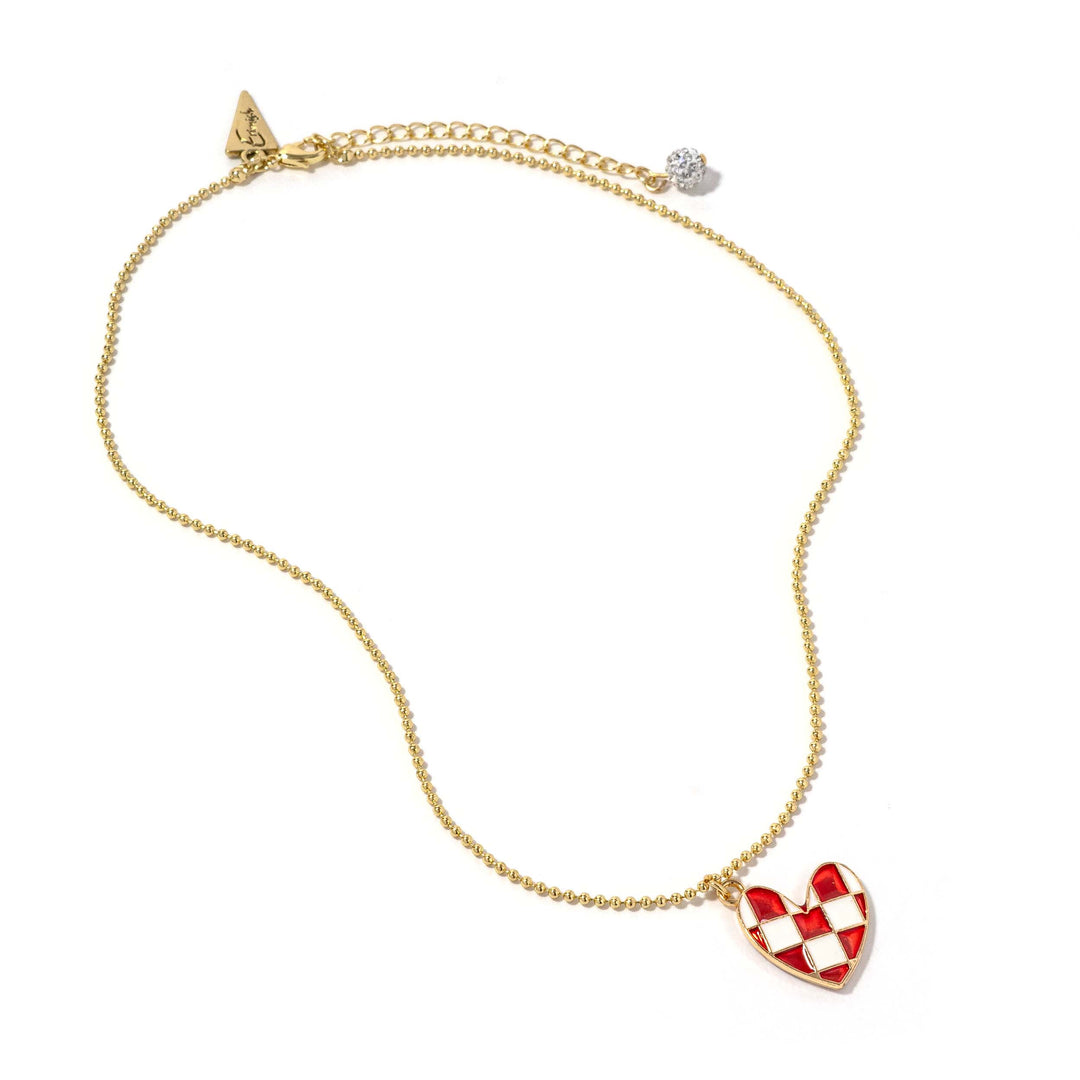 Checkered Heart Ron Necklace - Erimish