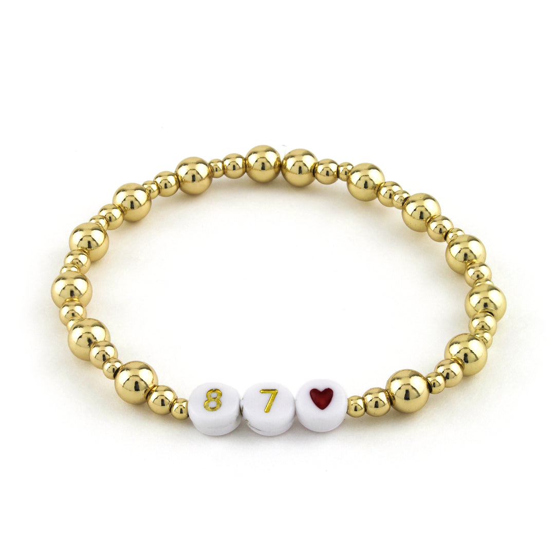 Number + Heart Custom Bracelet - Erimish