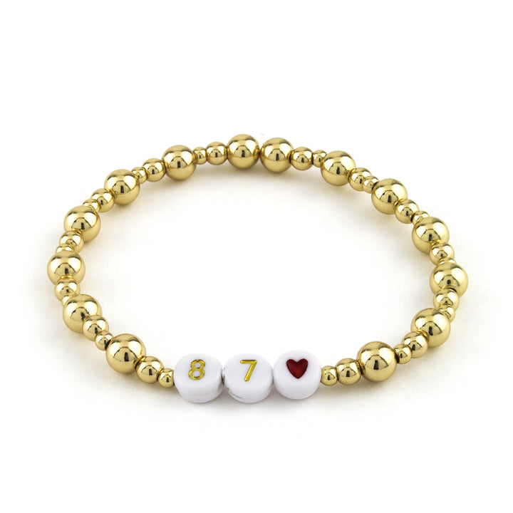 Number + Heart Custom Bracelet - Erimish