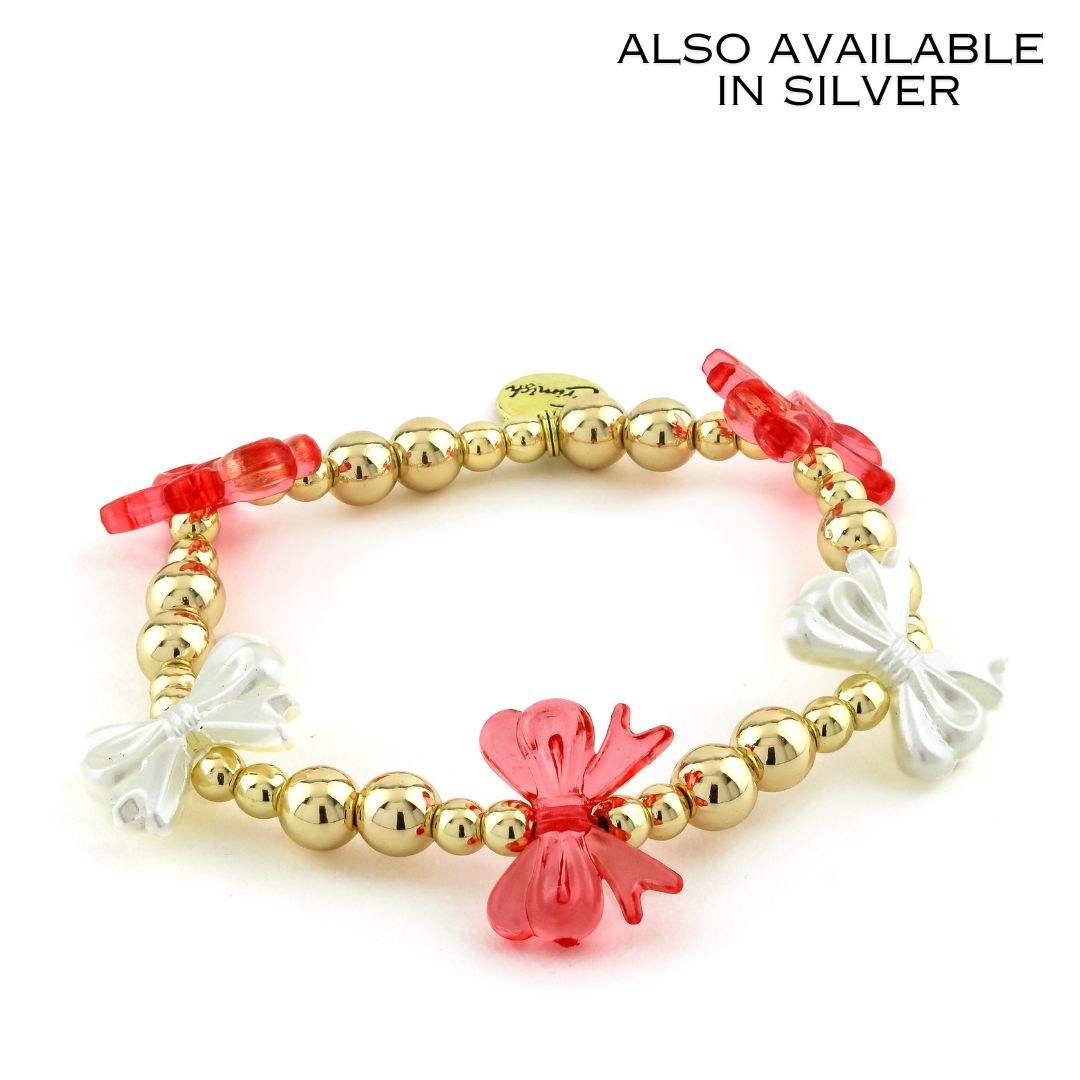 Plus Size Bow Bracelet Red - Erimish
