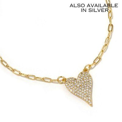 Zircon Heart Necklace