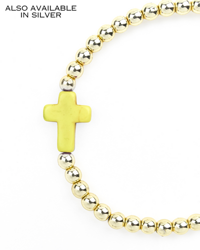 Cross Bracelet Yellow