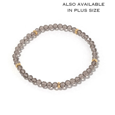 14k Gold Filled Ice Obsidian Gemstone Bracelet 4mm