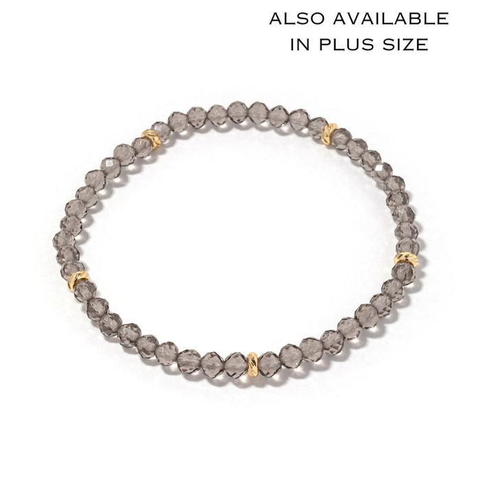 14k Gold Filled Ice Obsidian Gemstone Bracelet 4mm