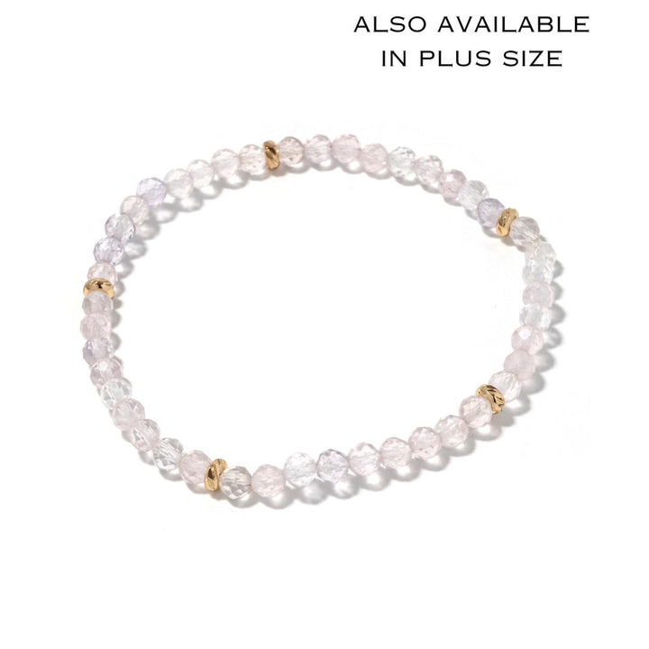 14k Gold Filled Rose Quartz Gemstone Bracelet 4mm