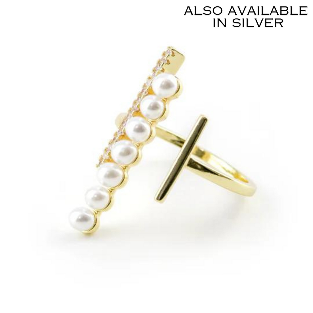Pearl Bar Ring - Erimish