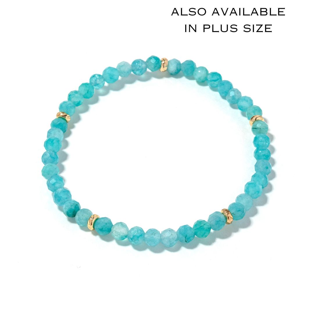 14k Gold Filled Amazonite Gemstone Bracelet 4mm