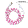 Beaded Phone Charger Pink Pearl Mix