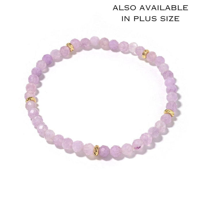14k Gold Filled Amethyst Gemstone Bracelet 4mm
