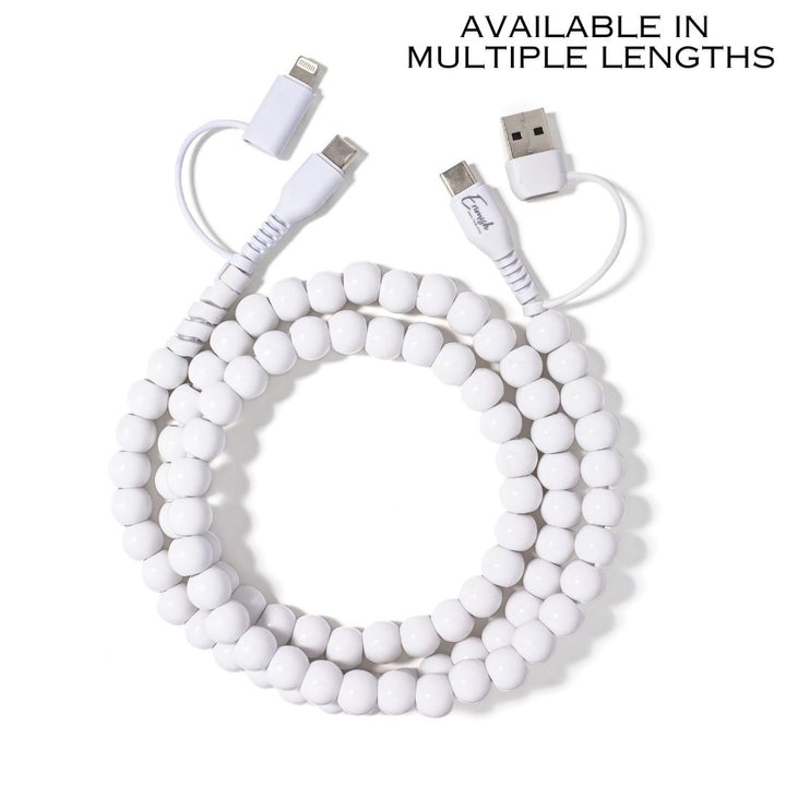 Beaded Phone Charger Chalk