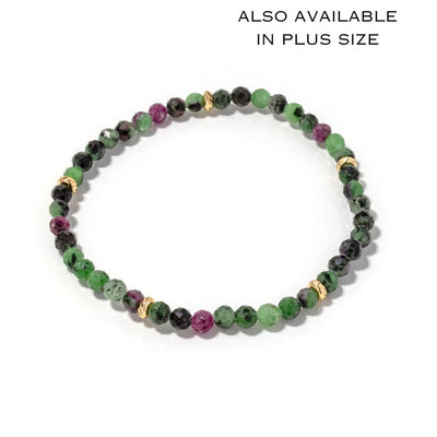 14k Gold Filled Epidote Gemstone Bracelet 4mm