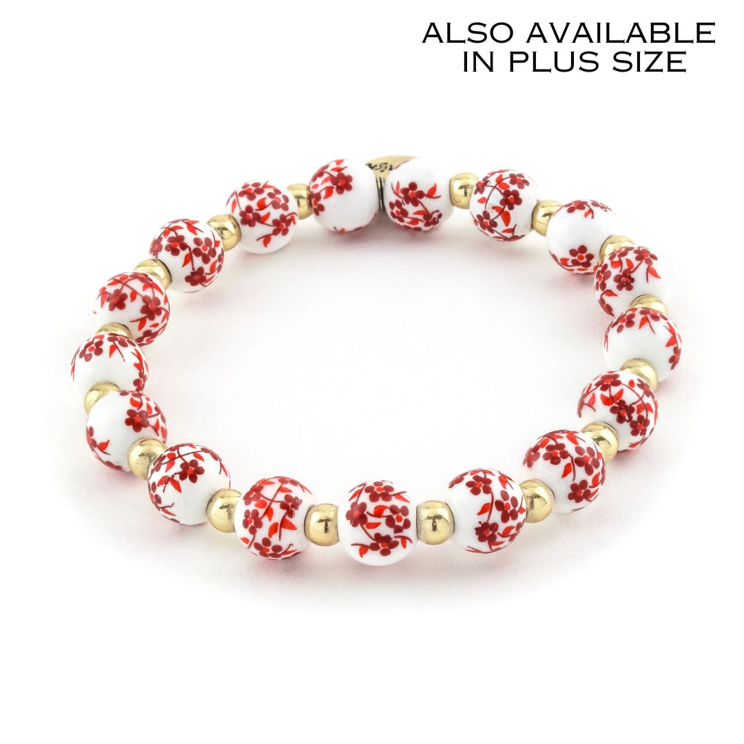 Cherry Blossom Bracelet Red - Erimish