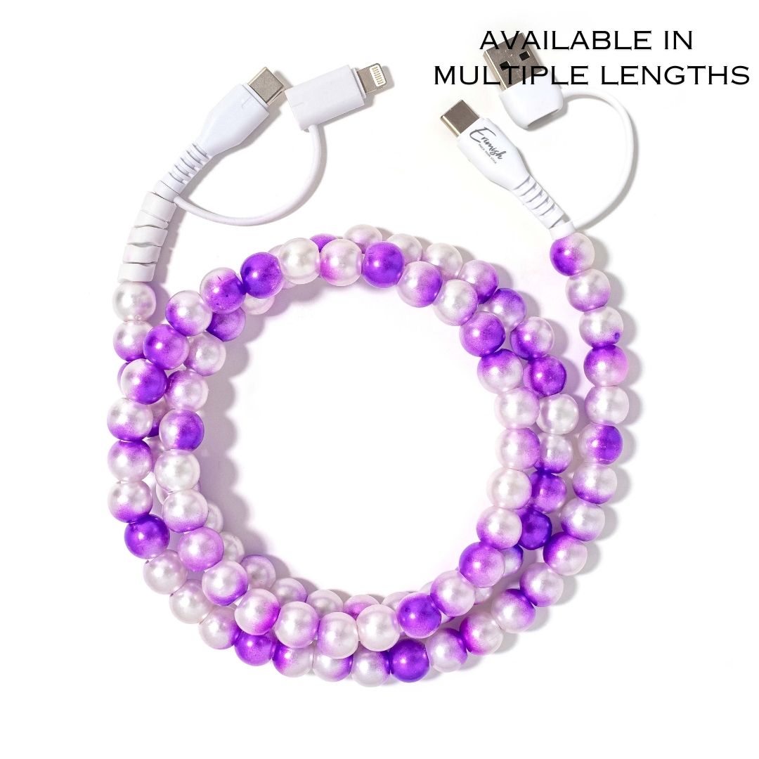 Beaded Phone Charger Purple Ombre – Erimish