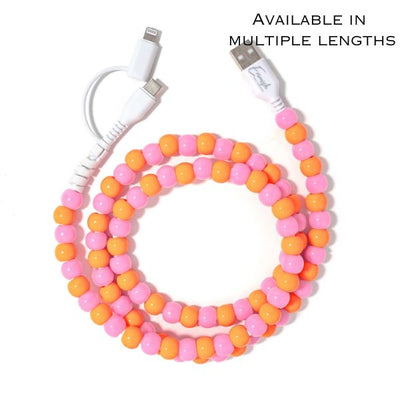 Beaded Phone Charger Sherbert