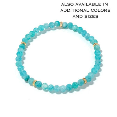 14k Gold Filled Gemstone Bracelet 4mm