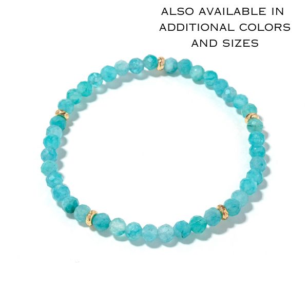 14k Gold Filled Gemstone Bracelet 4mm