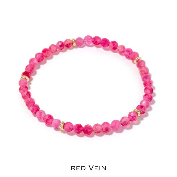 14k Gold Filled Gemstone Bracelet 4mm