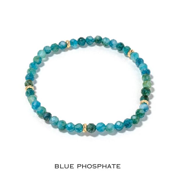 14k Gold Filled Gemstone Bracelet 4mm
