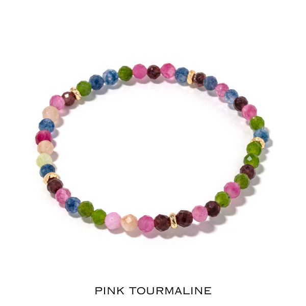 14k Gold Filled Gemstone Bracelet 4mm