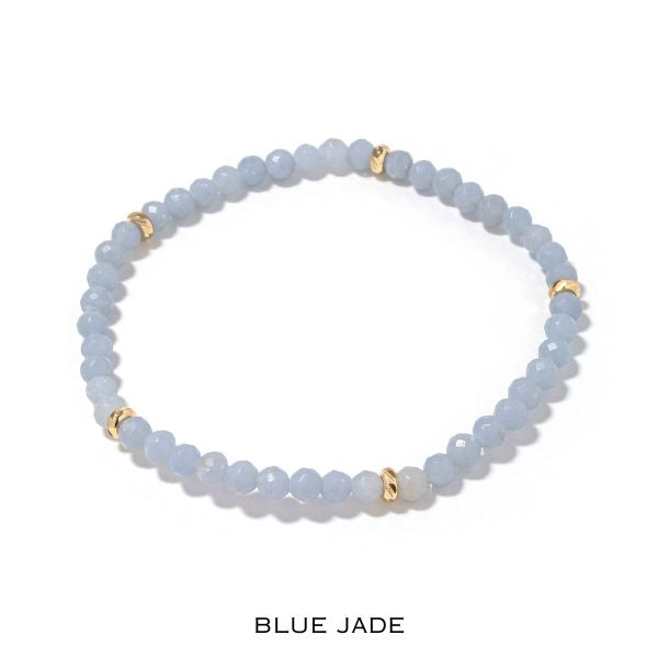 14k Gold Filled Gemstone Bracelet 4mm