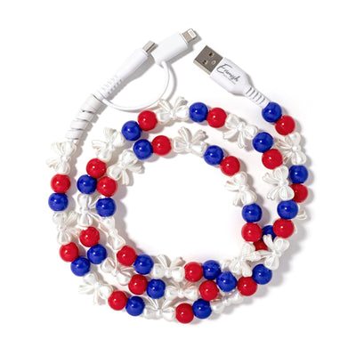 Beaded Phone Charger Patriot