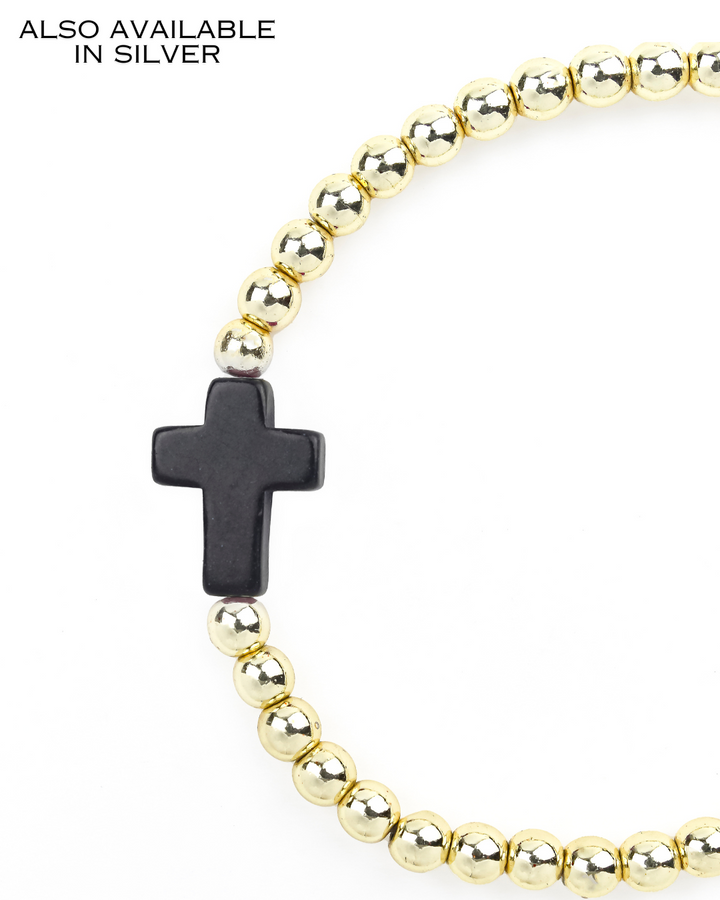 Cross Bracelet Black - Erimish