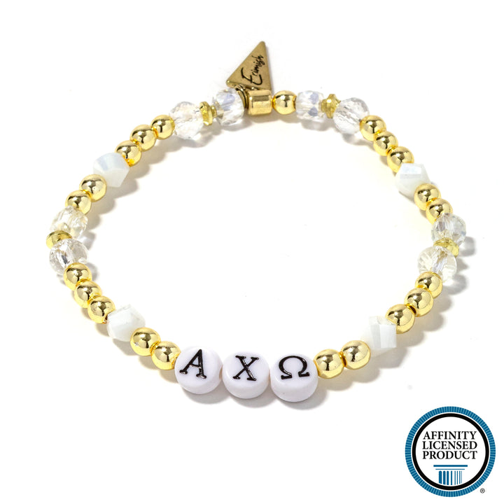 Alpha Chi Omega - White Bracelet