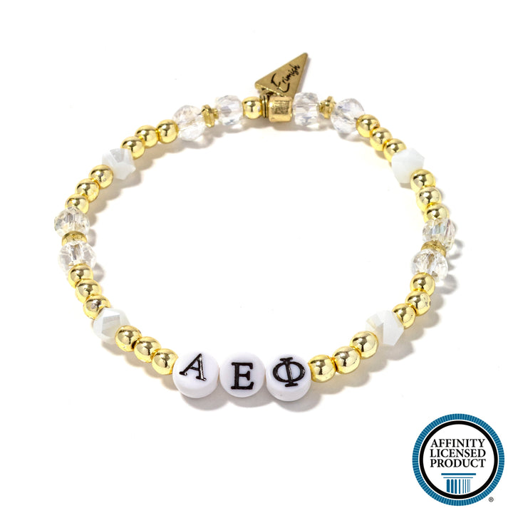 Alpha Epsilon Phi - White Bracelet