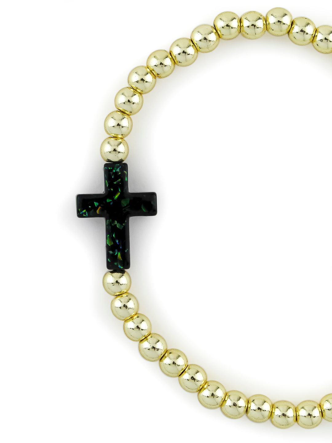 Asher Cross Bracelet Black - Erimish