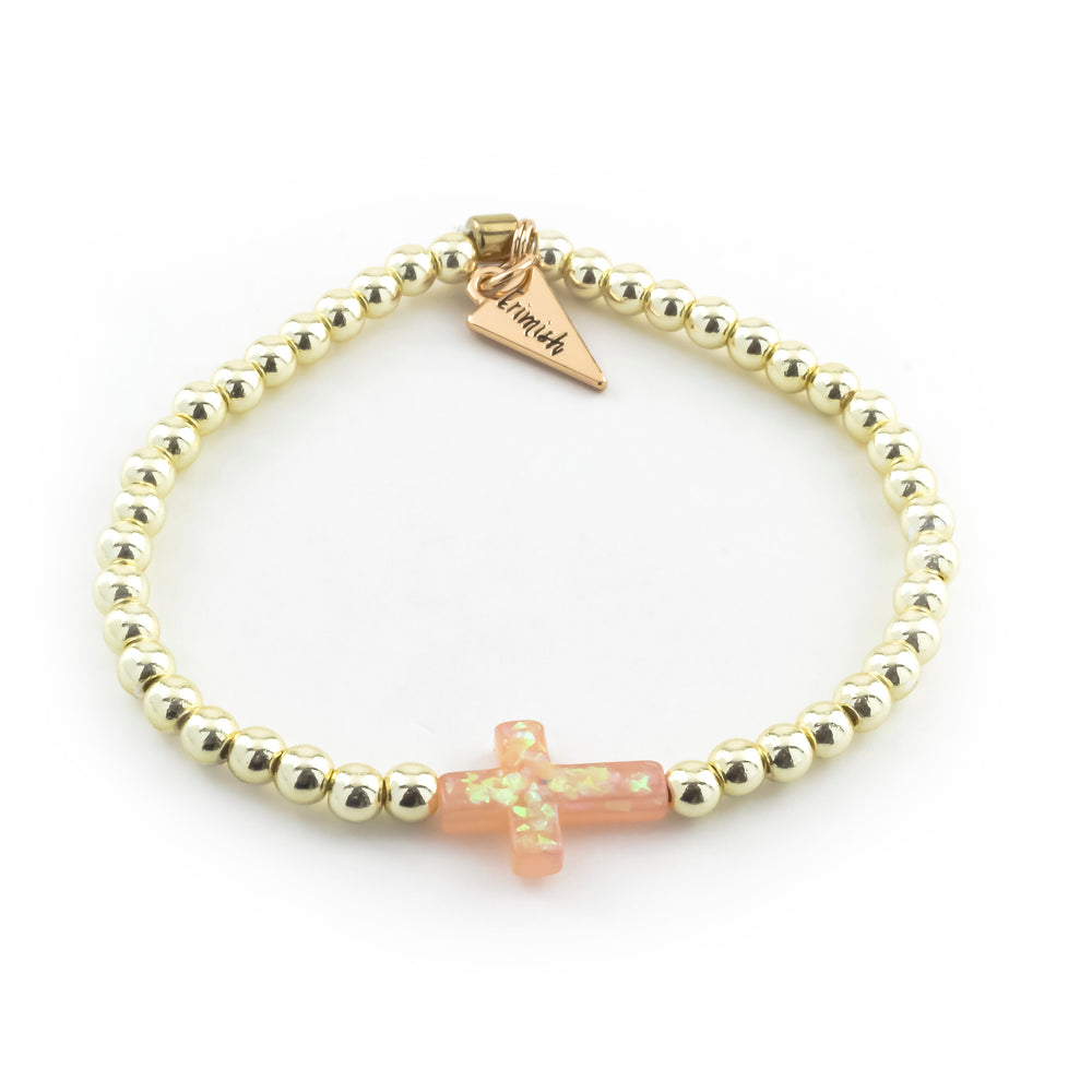 Asher Cross Bracelet Champagne - Erimish