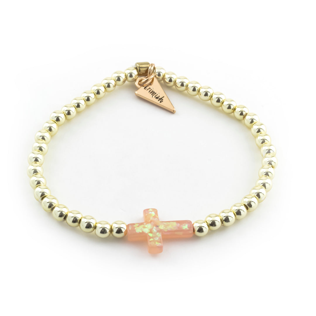 Asher Cross Bracelet Champagne - Erimish