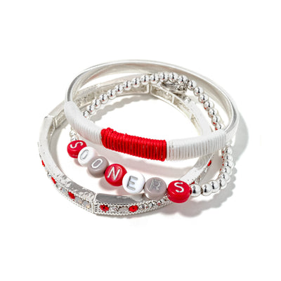 University of Oklahoma Bangle Set