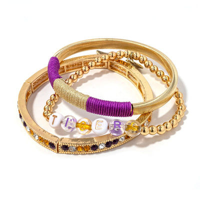 Louisiana State University Bangle Set