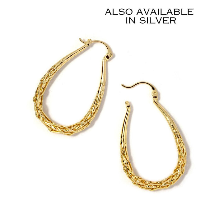 Basketweave Hoop Earrings