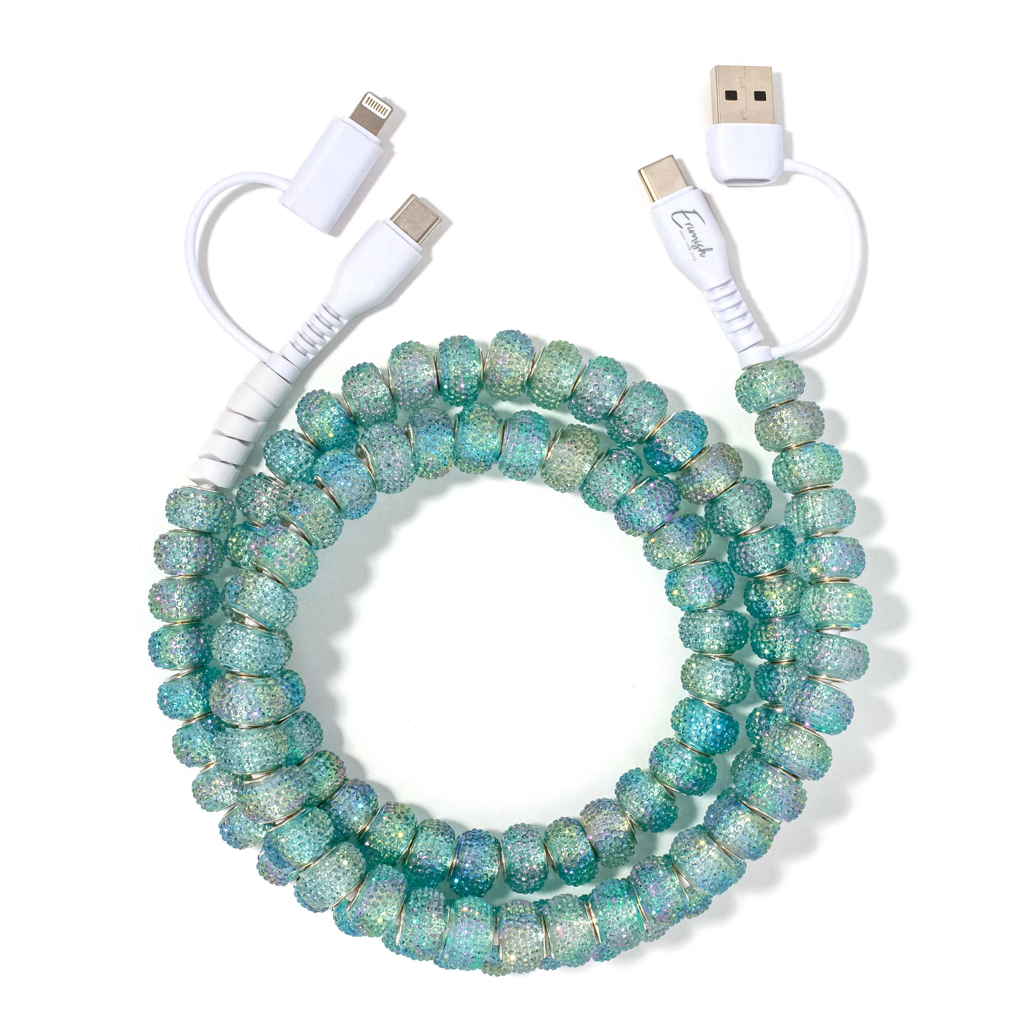 Beaded Phone Charger Mermaid Mint – Erimish