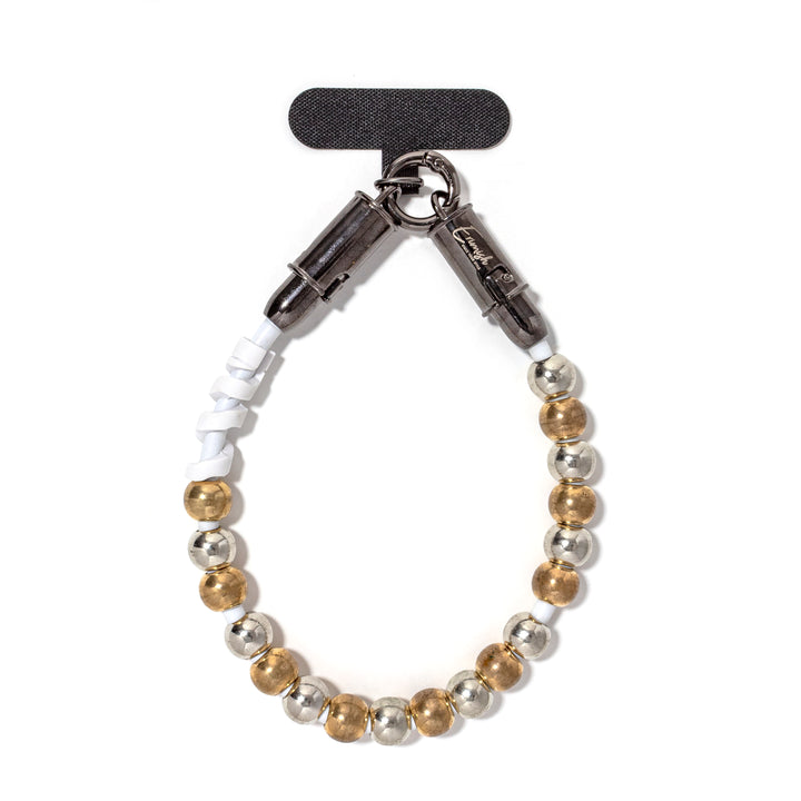 Beaded Phone Charger Wristlet Metallic Mix