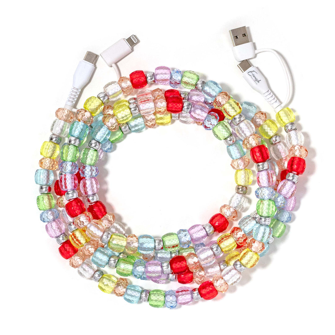 Beaded Phone Charger Joyful