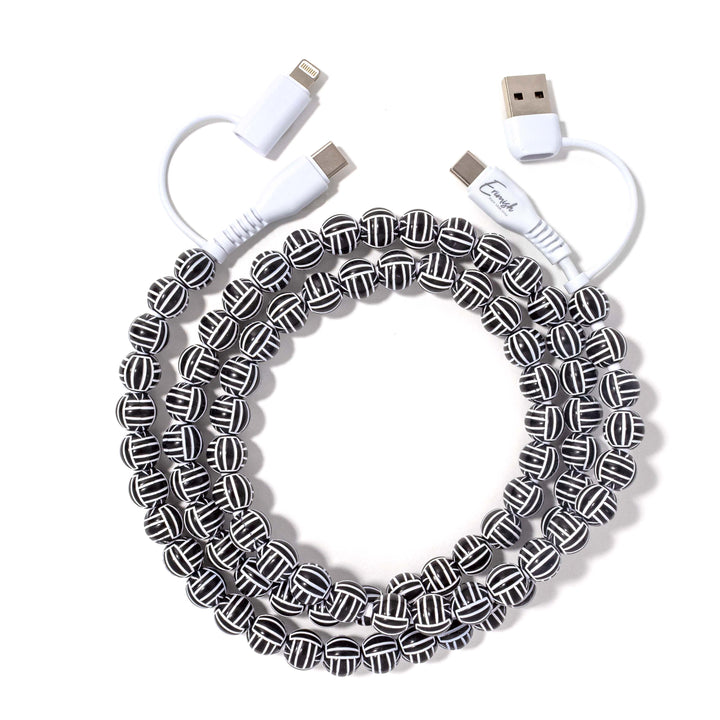 Beaded Phone Charger Volleyball