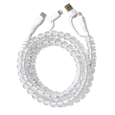 Beaded Phone Charger Clear Fizz